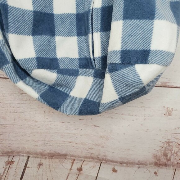 Penguin Embroidered Toddler Pajama Set – Blue White Checkered, Closed Feet, 0-9 - Picture 3 of 11